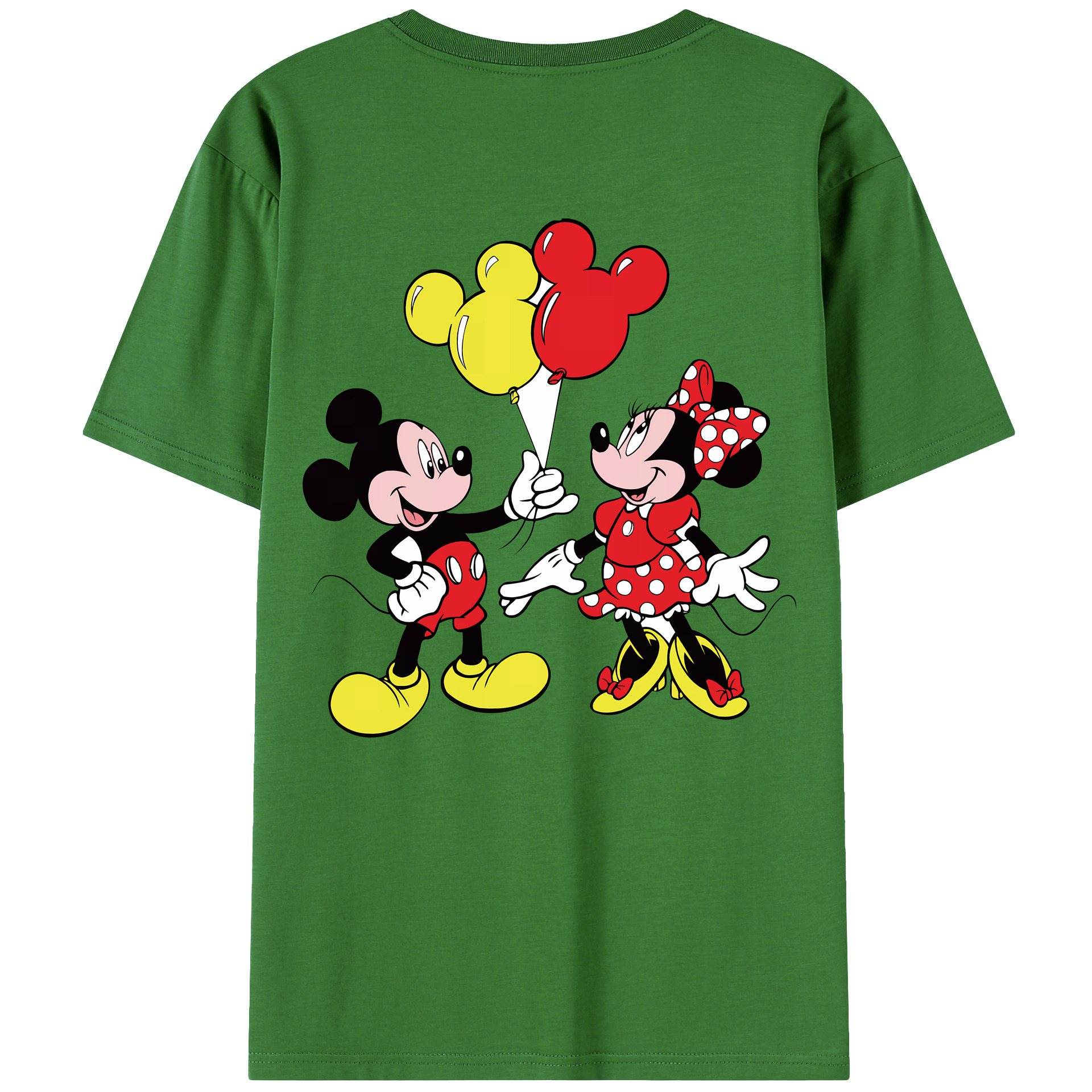（画像用） ミッキーマウス Mickey Mouse レディース半袖Tシャツ(バックプリント)